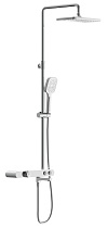 Душевая система Cersanit VIVO 64089 (смеситель термостатический кнопочный) с изливом 3 режима шланг 150 PVC квадрат