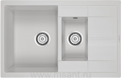 Мойка кухонная Paulmark Feste PM237850-WH белый