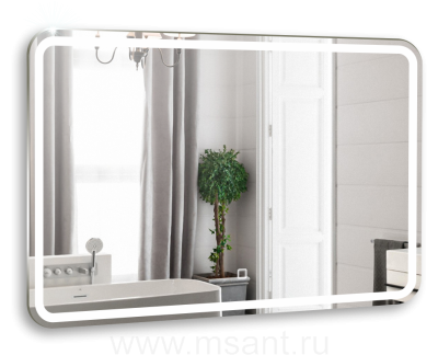 Зеркало AZARIO Давид 800х550 c подсветкой и диммером, сенсорный выключатель 