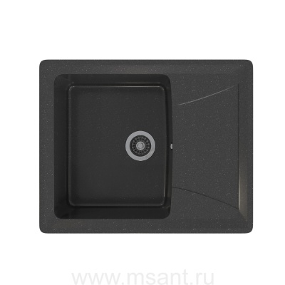 Мойкa MIXLINE ML-GMS03 СТАНДАРТ с крылом, черный (308), 605*495*190мм