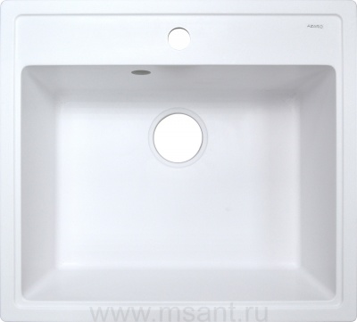 Кухонная мойка AZARIO Litos 570x505x200 искусственный мрамор, цвет Белый лед (CS00078322)