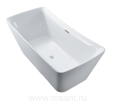 Ванна акриловая,отдельностоящая AQ-4777 ВЕРСА , 1700*780*630. В комплекте со сливом и ножками.Цвет: белый глянцевый