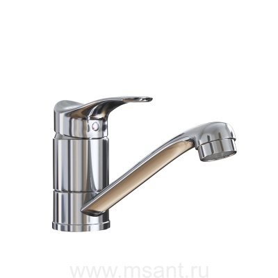 Смеситель для кухни 40k MIXLINE ML03-031 короткий излив б/отв п/гайку (без подводки)