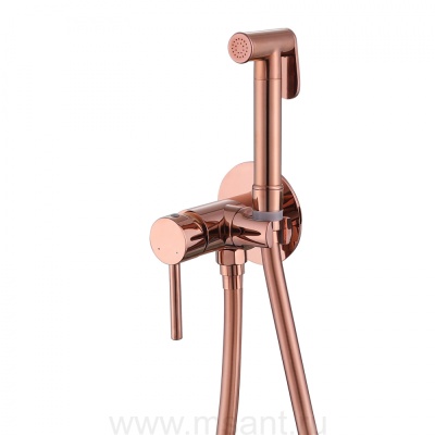 Смеситель ABBER Wasser Kreis AF8125RG с гигиеническим душем, розовое золото