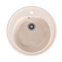 Мойкa MIXLINE ML-GMS02 СТАНДАРТ круглая, бежевый (328), 505мм (глуб. чаши 180)