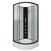 Душевая кабина Niagara Classic NG-6701-14BKG (90х90х200) средний поддон(26см),черный,стекло прозрачное