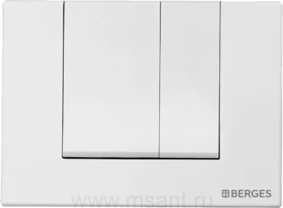 Кнопка смыва Berges Novum S4 белый, матовый