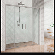 Душевая дверь в нишу Kubele DE019D4-CLN-MT 175 см, профиль матовый хром