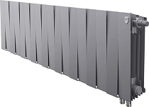 Радиатор биметаллический Royal Thermo Piano Forte 300 VDR silver satin, 18 секций