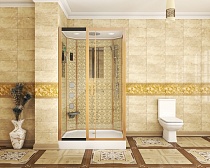 Душевая кабина Niagara Lux NG-7711GL (90x120х215) низкий поддон(15см),дверь раздвижная,стенки золото,6 мест