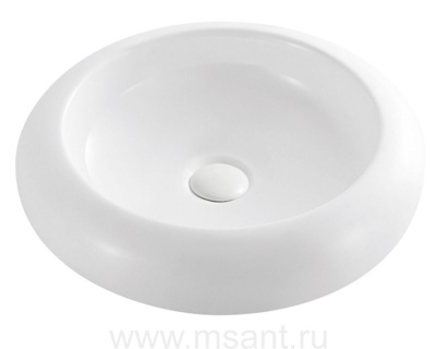 Раковина накладная Azario 46х46х10 фаянс, цвет Белый (AZ3062)