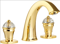 Смеситель Migliore Korona Crystal 27329 для раковины, золото