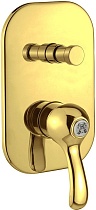 Смеситель Migliore Lem 25887 С ВНУТРЕННЕЙ ЧАСТЬЮ, для ванны с душем, золото