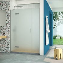 Дверь в душевой проем Vegas Glass AFP-F Retta 150 07 10 L профиль матовый хром стекло сатин