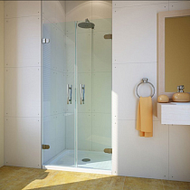 Душевая дверь в нишу GuteWetter Lux Door GK-002 80 см стекло бесцветное, фурнитура хром