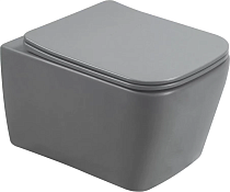 Унитаз подвесной SantiLine SL-5007MG с микролифтом, серый матовый