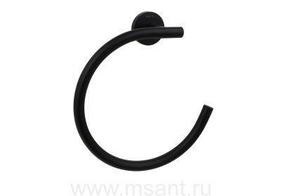 Полотенцедержатель кольцо Aquatek, матовый черный AQ4012MB ВЕГА 