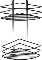 Полка Fixsen FX-710B-2 угловая, черная