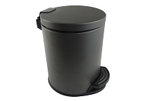 Корзина для мусора с педалью 5л Aquatek, матовый черный AQ4016MB ВЕГА