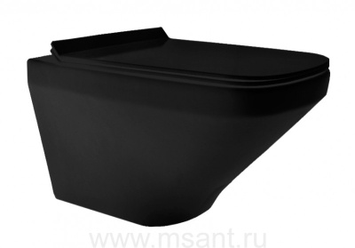 Унитаз подвесной ONIX (Matt Black). Размер: 540х360х365