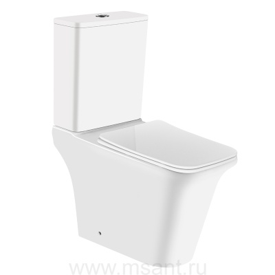 Унитаз-компакт Azario AVERO 660x360х820 напольный, безободковый со смывным механизмом Geberit, бачком и сиденьем микролифт