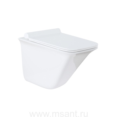 Унитаз подвесной Azario Felice 505х360х370 безободковый, с сиденьем микролифт