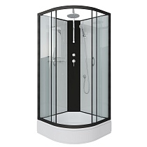 Душевая кабина Niagara Classic NG-6701-14BKT (90х90х210) средний поддон(26см),черный,стекло прозрачное