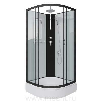 Душевая кабина Niagara Classic NG-6701-14BKT (90х90х210) средний поддон(26см),черный,стекло прозрачное