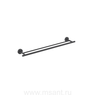 Полотенцедержатель двойной 600 мм Aquatek, матовый черный AQ4230MB ОБЕРОН