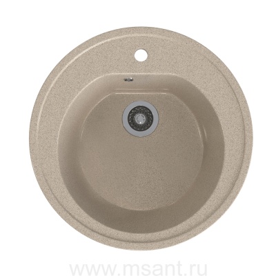 Мойкa MIXLINE ML-GMS02 СТАНДАРТ круглая, песочный (302), 505мм (глуб. чаши 180)