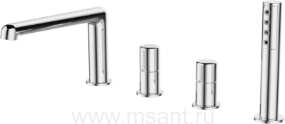 Смеситель BelBagno Uno UNO-BVD4-CRM С ВНУТРЕННЕЙ ЧАСТЬЮ