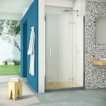 Дверь в душевой проем Vegas Glass AFP Retta 110 08 02 R, профиль глянцевый хром, стекло шиншилла