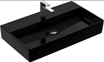 Раковина Villeroy & Boch Memento 4A228GS0 glossy black, ceramicplus, с переливом