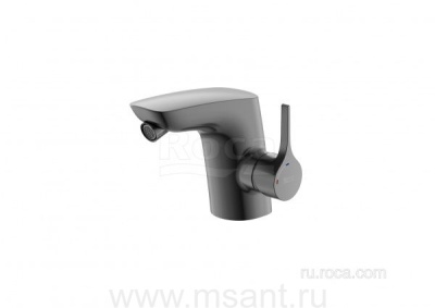 Смеситель Roca Insignia для биде PVD, brushed titanium black, без донного клапана 5A6A3ANM0