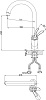 Смеситель D&K Baciano DA1032456 для кухонной мойки