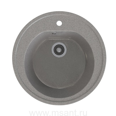 Мойкa MIXLINE ML-GMS02 СТАНДАРТ круглая, темно-серый (309), 505мм (глуб. чаши 180)