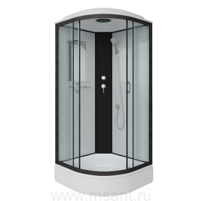 Душевая кабина Niagara Classic NG-6701-14 (90х90х215) средний поддон(26см),черный,стекло прозрачное