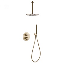 Душевая система ABBER Wasser Kreis AF8121G скрытого монтажа без излива, золото матовое