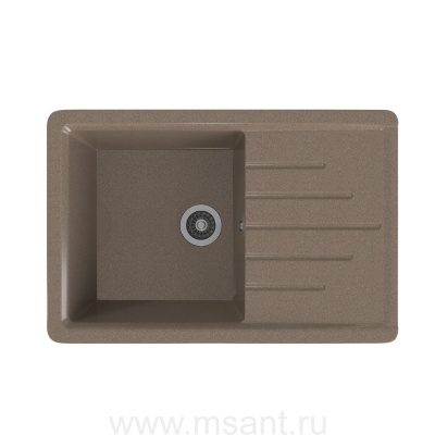 Мойкa MIXLINE ML-GMS07 СТАНДАРТ с крылом, терракот (307), 750*495*190мм