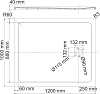Поддон для душа Wasserkraft Neime 19T10 120x100