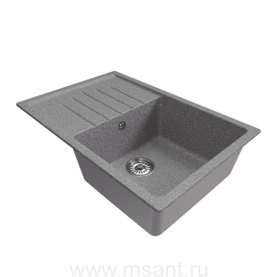 Мойкa MIXLINE ML-GM19 с крылом, темно-серая (309), 750*500*200мм