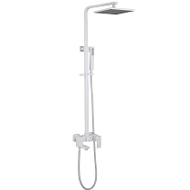 Душевая стойка ABBER Daheim AF8216WL с изливом, белая матовая