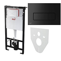 Комплект Alcaplast Set 4v1с панелью смыва черной панель смыва черного цвета AM101/1120-4:1 RU M578-0001