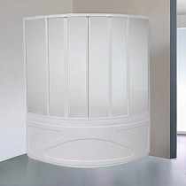 Шторка на ванну Bas Риола 6 ств., пластик