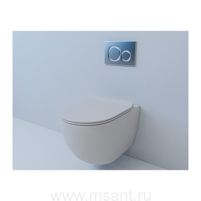 Унитаз подвесной GARCIA (Matt White). Размер: 550x370x370. 