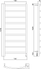 Полотенцесушитель электрический Сунержа Галант 4.0 120х50 белый, R