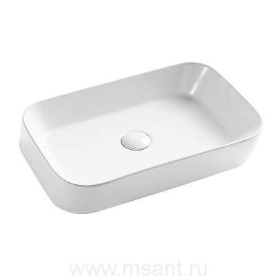 Раковина-чаша Azario 550х390х120 накладная, овальная, белый глянец