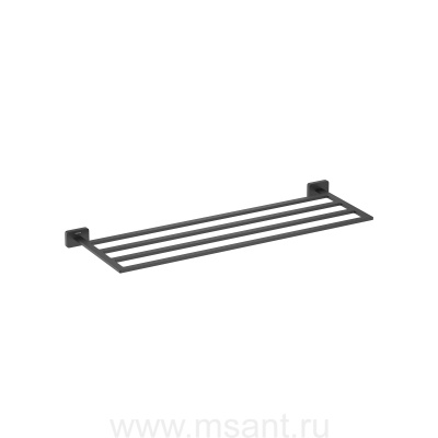Полка для полотенец Aquatek, матовый черный AQ4322MB ЛИБРА