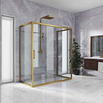 Душевой уголок Kubele DE019R2U-CLN-BR 120х90 см, профиль бронза