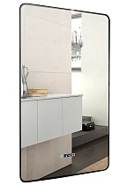 Зеркало AZARIO INCANTO 600х1000 - 3.1 ЖК-часы, подогрев, сенсорный выключатель с функцией диммера